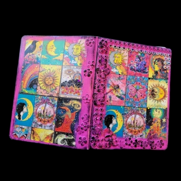 Sparkly Pink Journal Set Composition Style Pop Art Bright Book Diary - Picture 3 of 7
